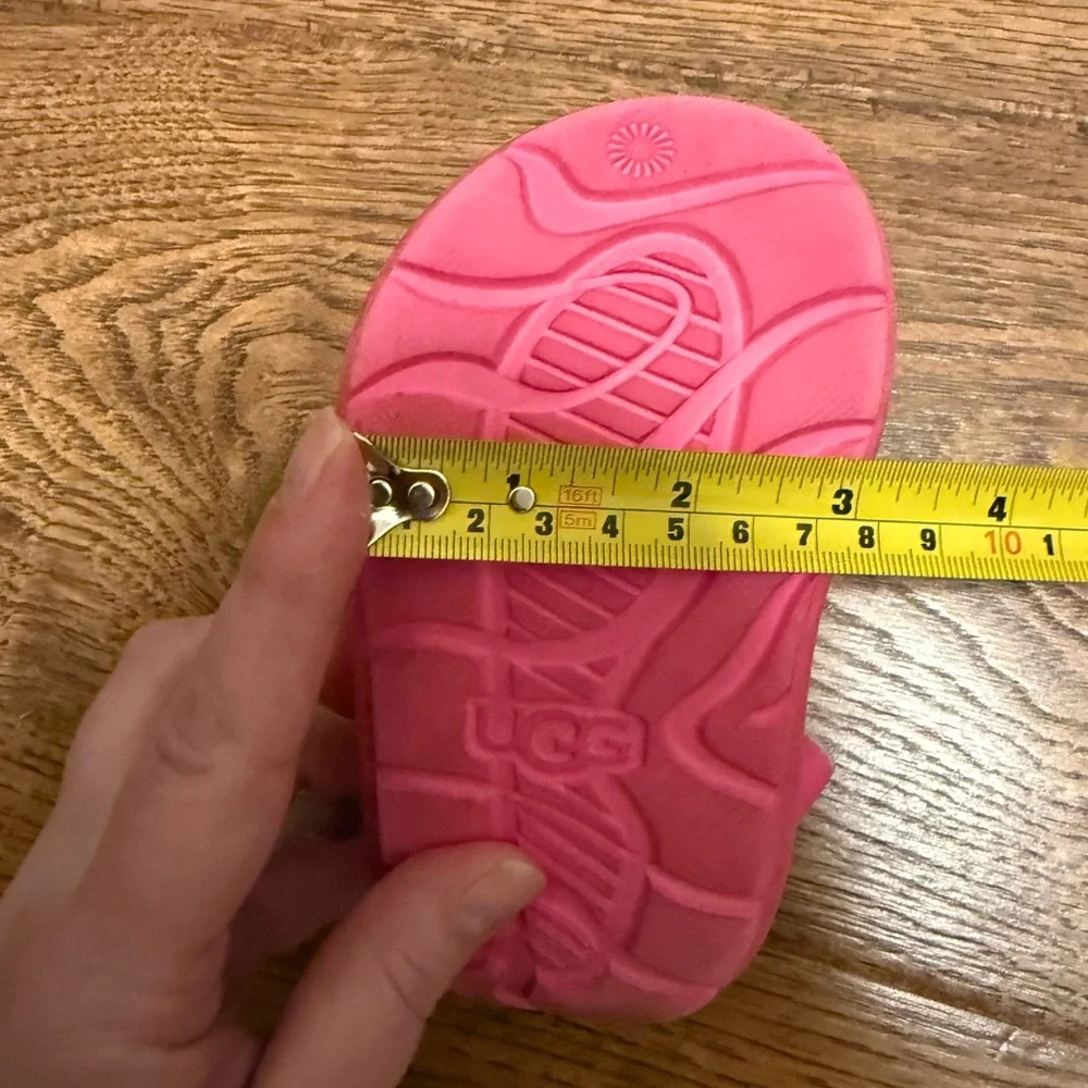 UGG Kids Bright Pink Chunky Foam Sandals